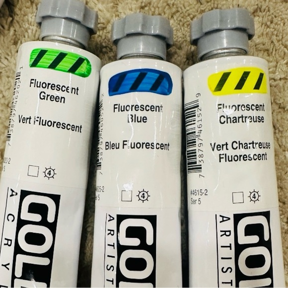 Art Supply Set Golden Heavy Body Paint Lot of 27 with Brushes, Canvas, Sta-Wet - Picture 9 of 16